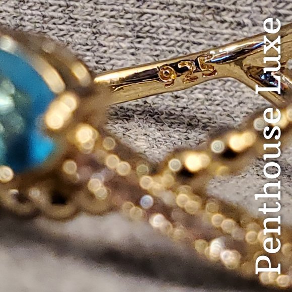 2 LEFT! 🔥CLEARANCE! Pear Cut Aquamarine Sapphire Ring - Picture 4 of 6